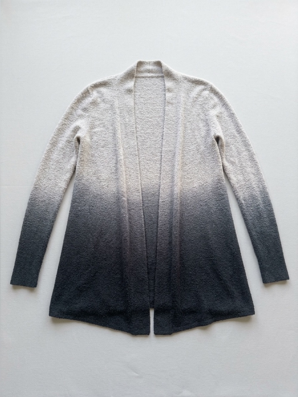 Barefoot Dreams Ombre Open-Front Cardigan - Cream to Gray